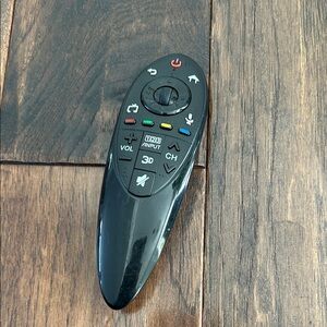 LG Black Remote Control with Colorful Buttons